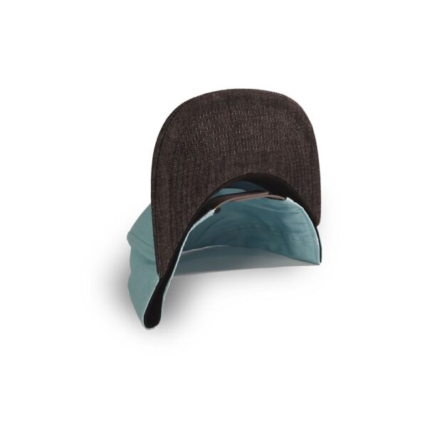 mint / black denim bill flatbill snapback