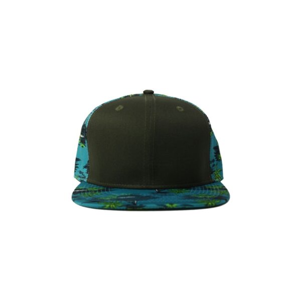 gray / turquoise palms floral