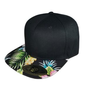 Black / Black Floral Bill