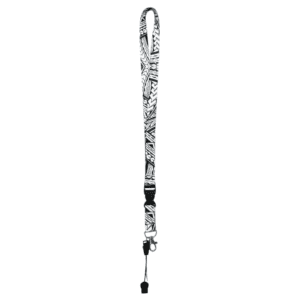 Black and White tribal lanyard