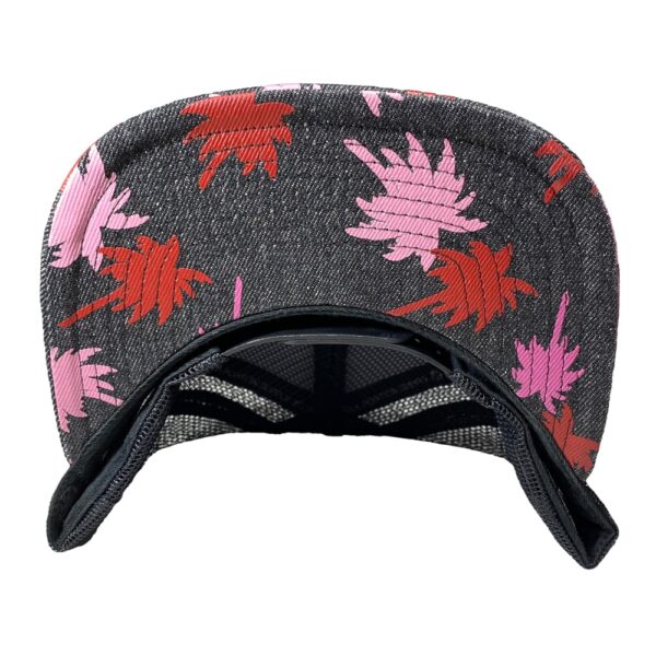 denim pinks palms/ black mesh