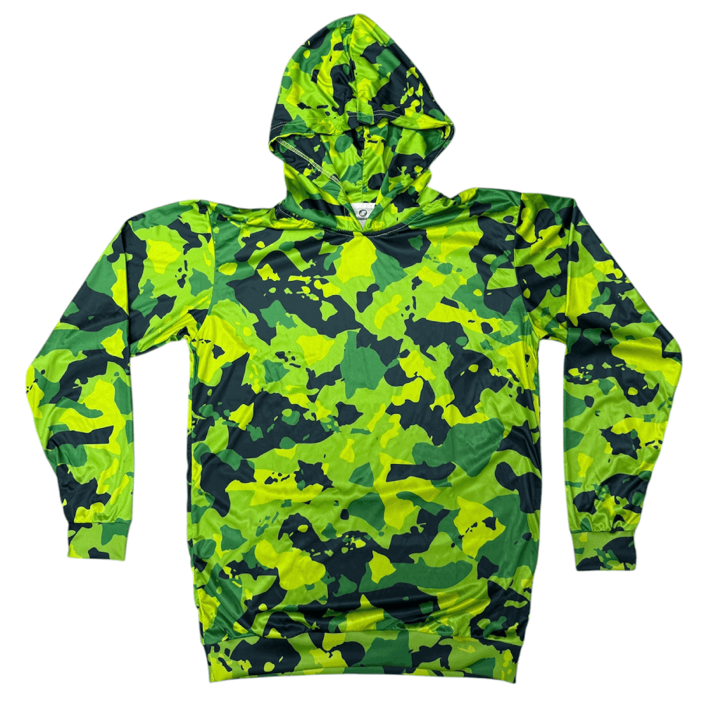 Electric Green Island Camo Hoodie