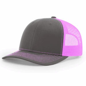 Richardson 112 Split Charcoal/ Neon Pink