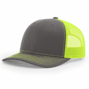 Richardson 112 Split Charcoal/ Neon Yellow