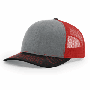 Tricolor Heather Grey/Red/Black