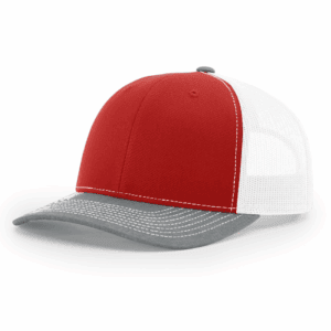 Tricolor Red/White/Heather Grey
