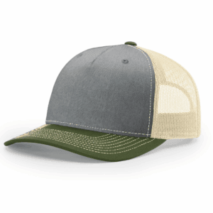 112FP Tri Color Heather Grey/ Birch/ Army Olive