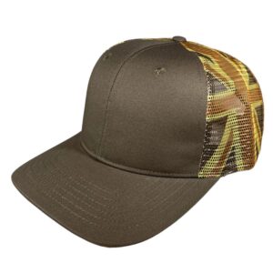 Brown/ Yellow/ Gold Hawaiian Flag Mesh
