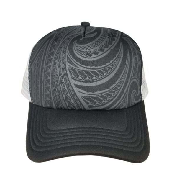 curved black and silver tribal/ white mesh (large/adult size)