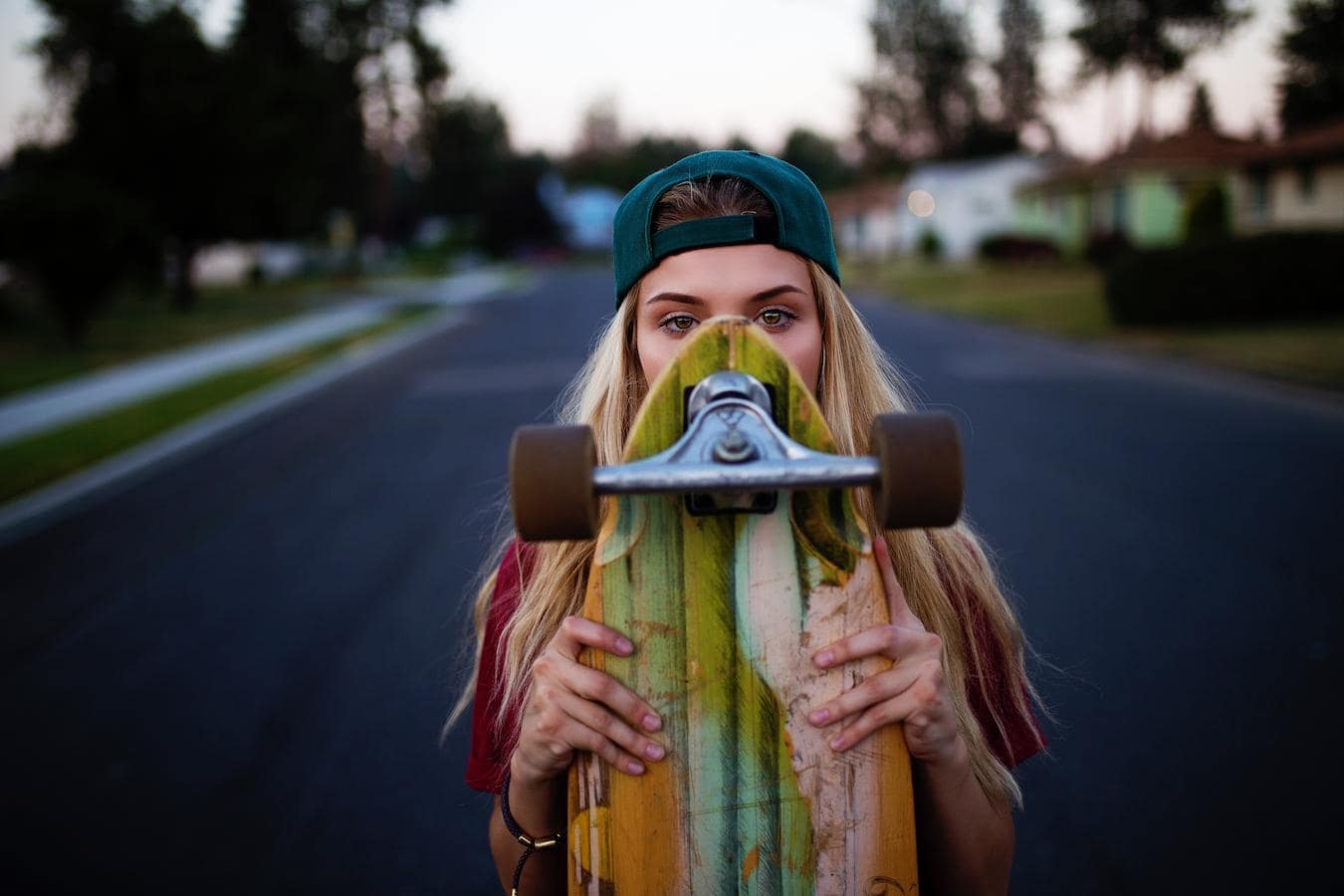 a girl holding a skateboard in front of her face top rack dishwasher method medium sized bowl gently rub direct sunlight get sweat stains out of hats small bowl pre treat open window hat dry