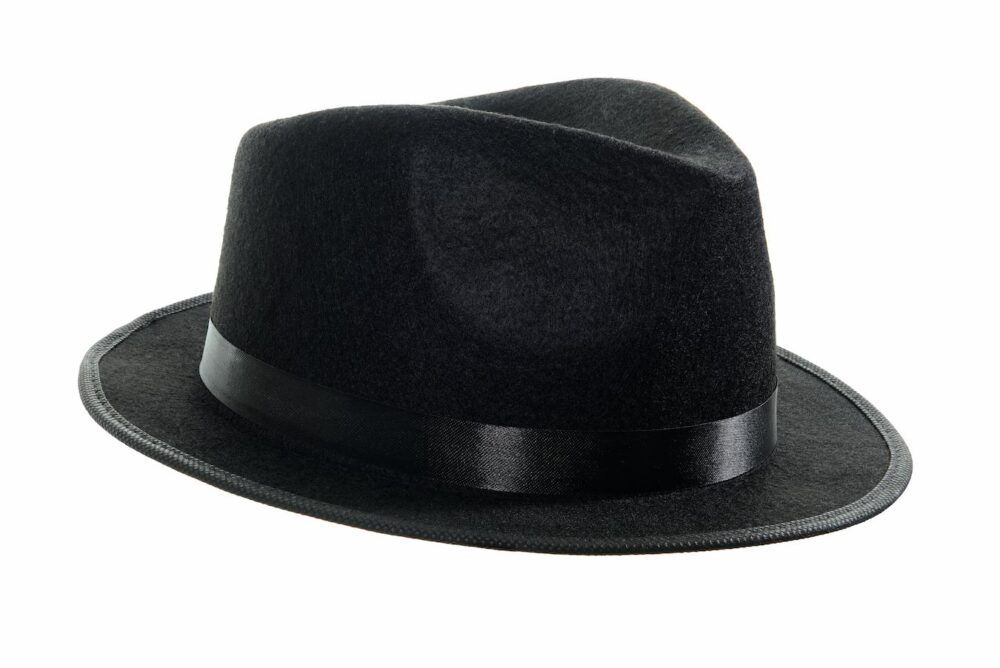 black fedora hat