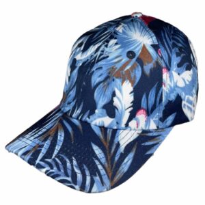 Blue Pink Floral Dad Hat