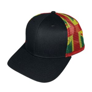 Black/ Red/ Yellow/ Green Rasta Hawaiian Flag Mesh